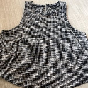 Navy and white checkered tank